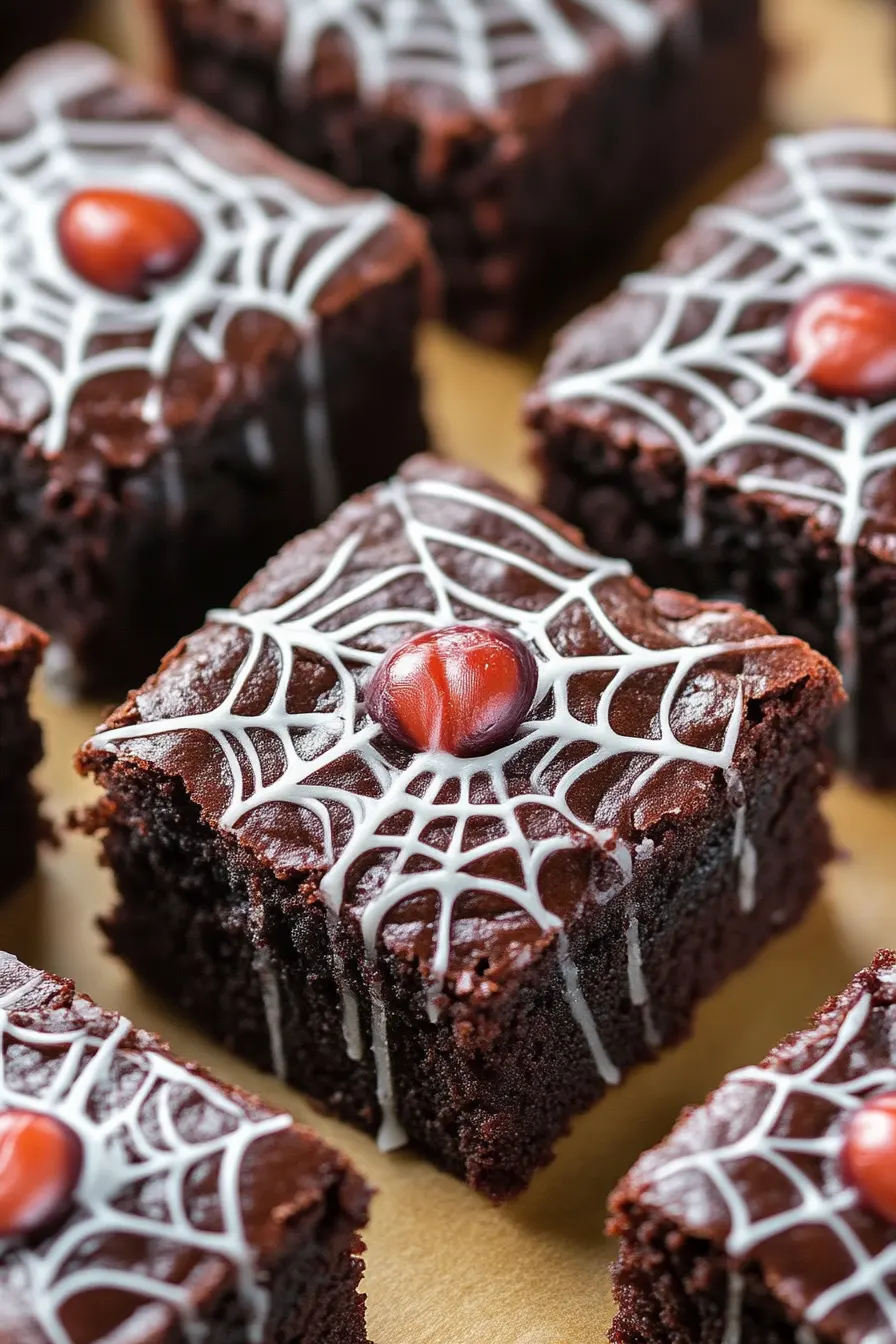 Spiderweb Brownies