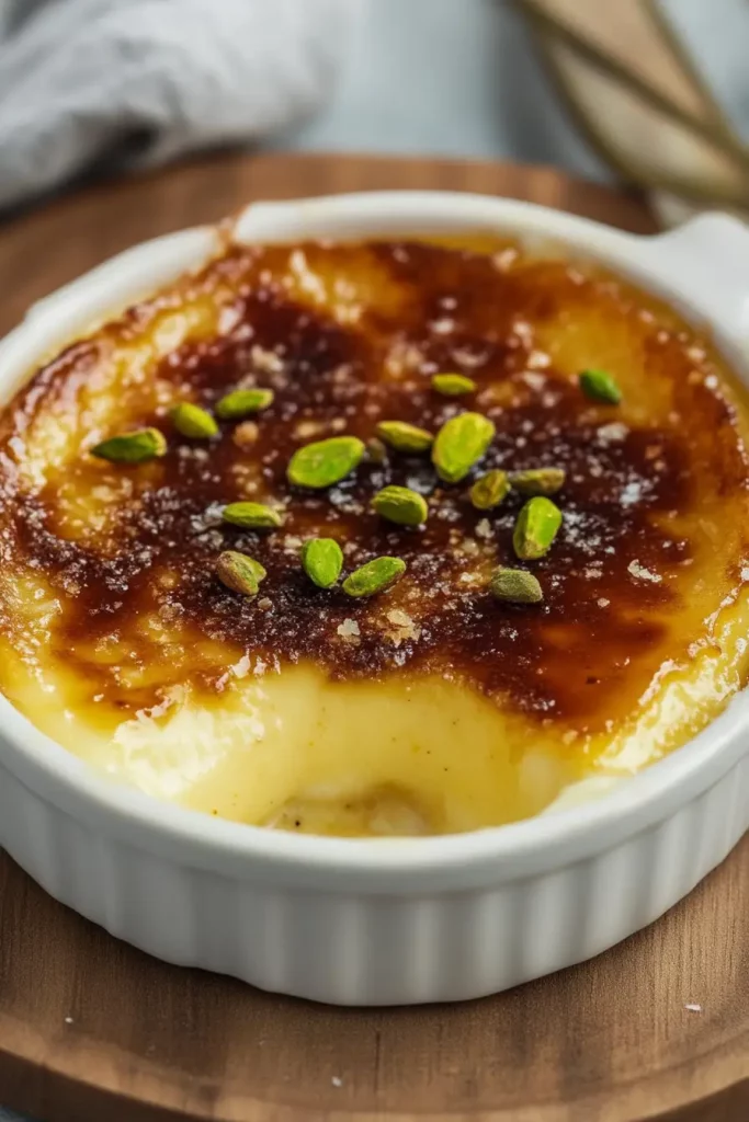 Vegan Pistachio Crème Brûlée