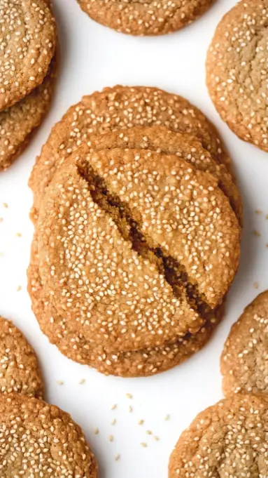 Honey Sesame Cookies cuted