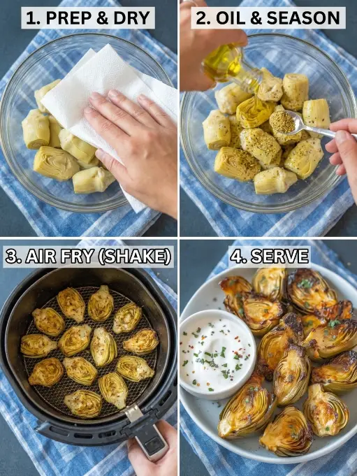 How to Air Fryer Artichoke Hearts