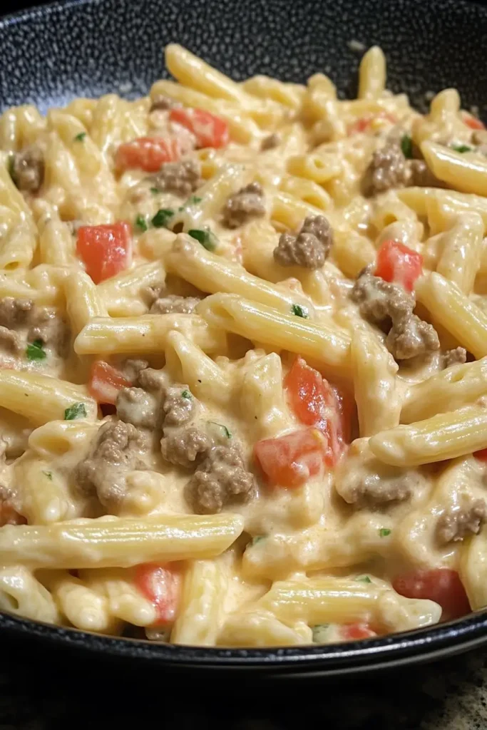 Creamy Rotel Pasta Fiesta