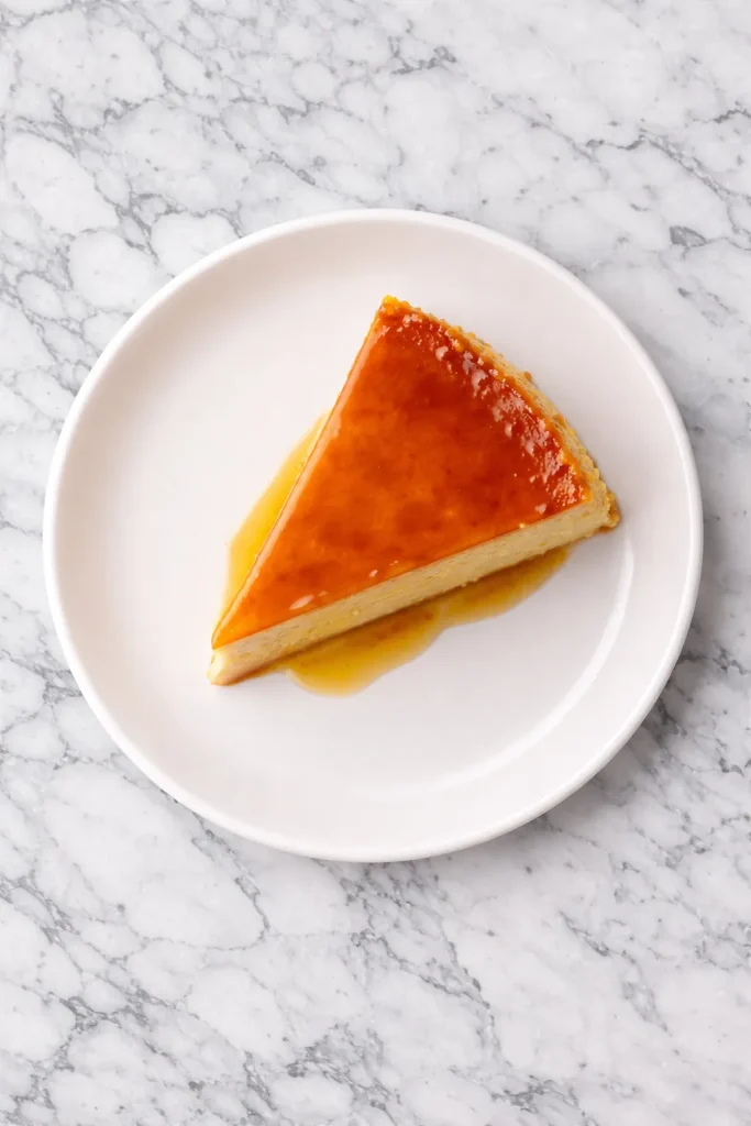 Flan Recipe from the top view