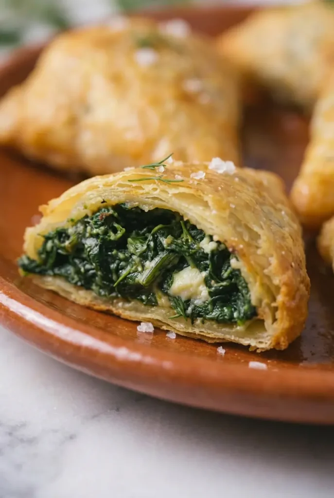 Gluten-Free Spanakopita Pockets open side