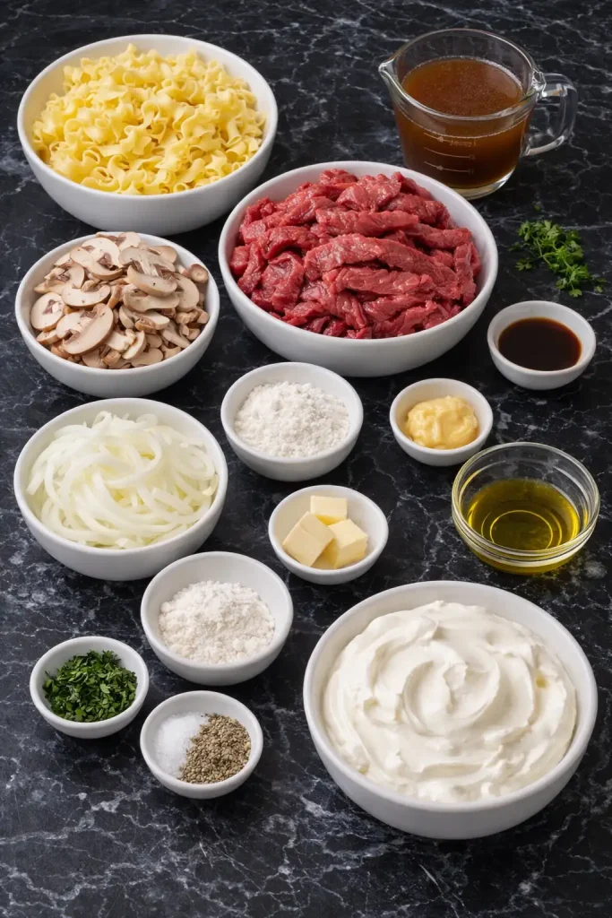 Ingredients Beef Stroganoff