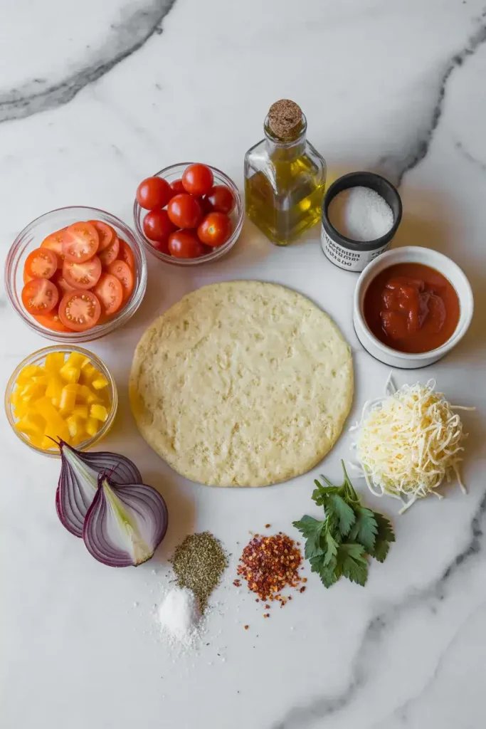 Ingredients Keto Rainbow Pizza