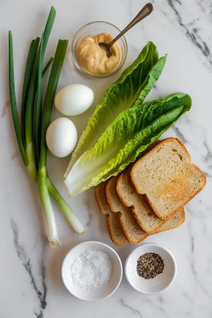 Ingredients for Healthy Egg Salad Sandwich