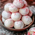 Peppermint Snowball Cookies