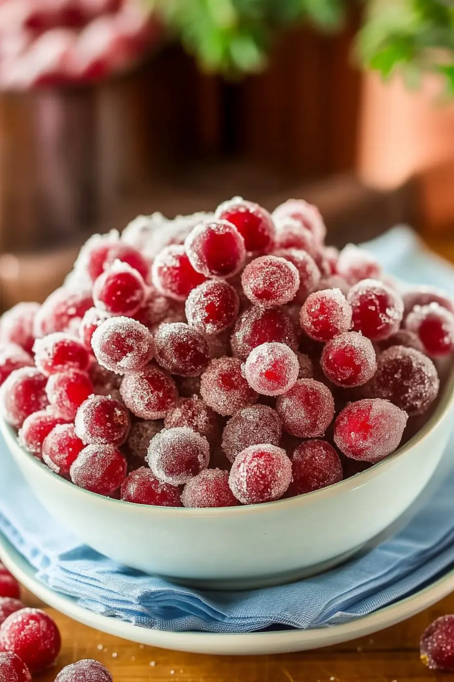 Sugared Cranberries for Garnish