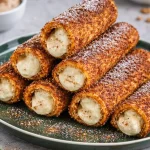 Crispy Keto Cinnamon Cream Cheese Roll Ups