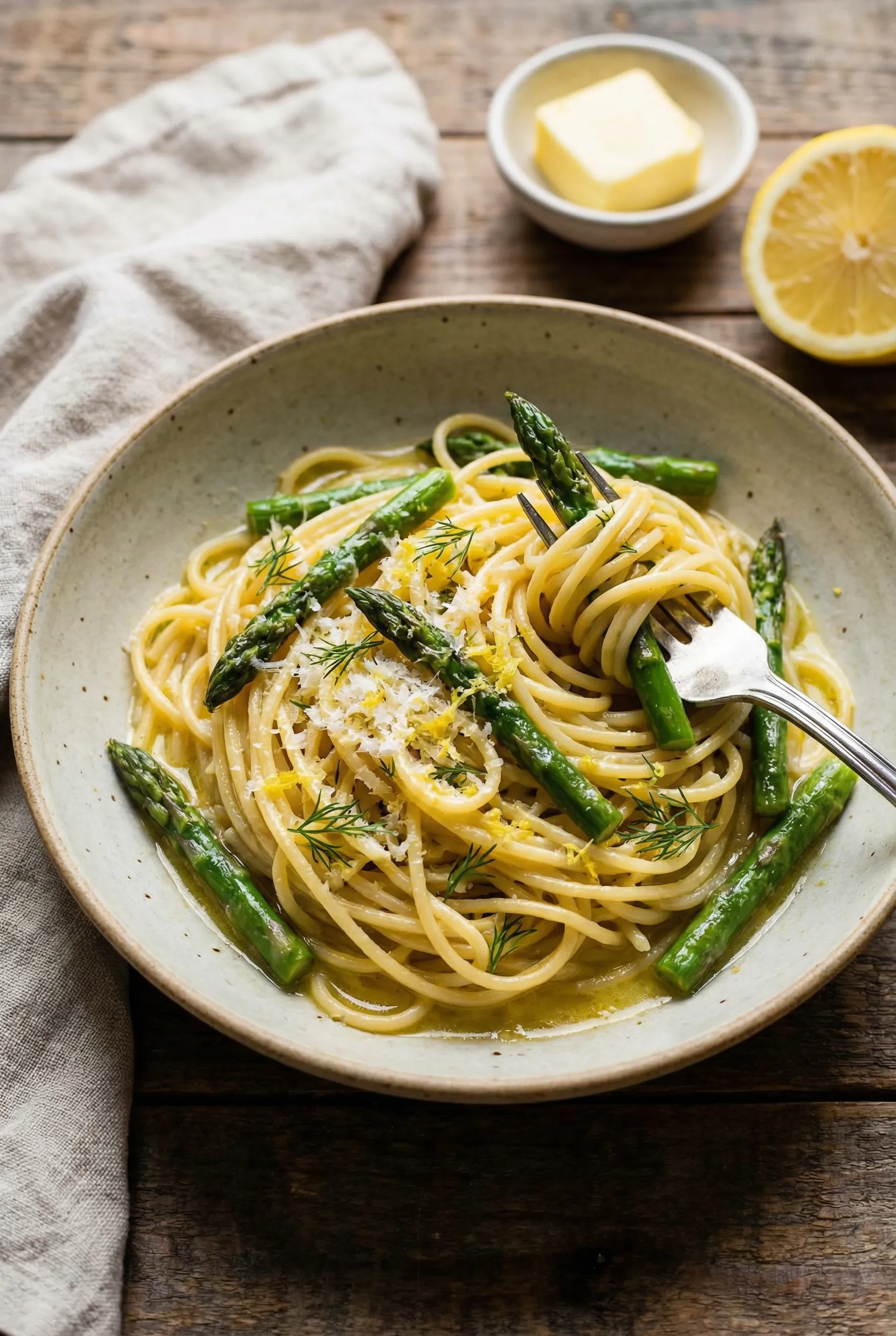 Spring Asparagus Pasta with Lemon Butter