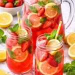 Strawberry Lemonade with Fresh Mint