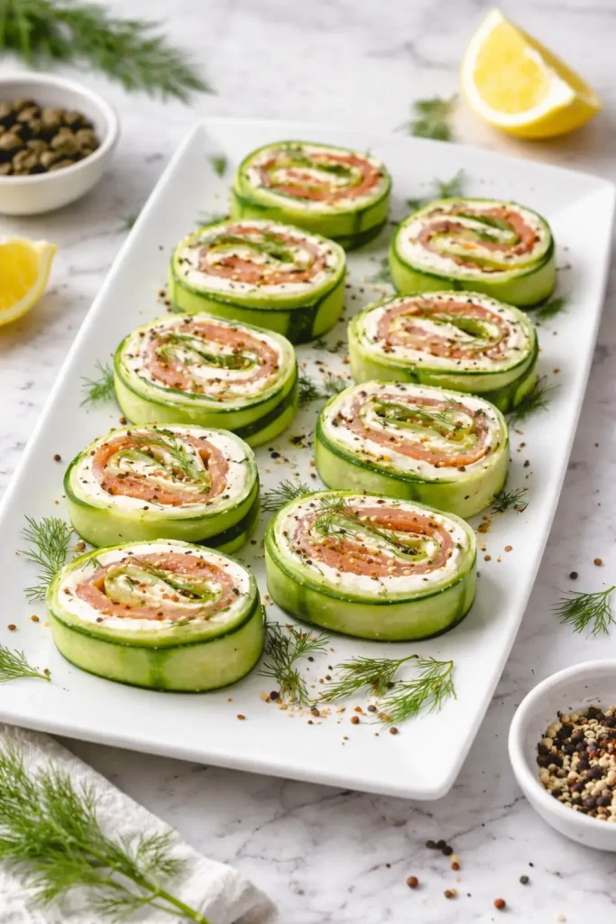 Viral Cucumber and Cream Cheese Roll Ups