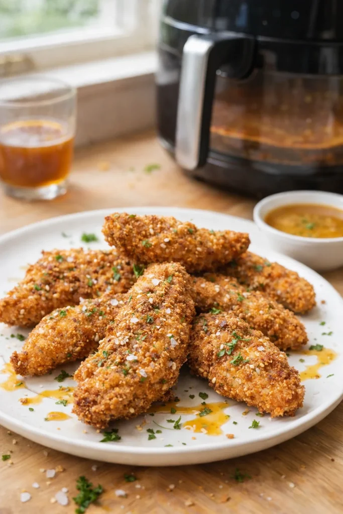 Air Fryer Chicken Tenders with Honey Mustard