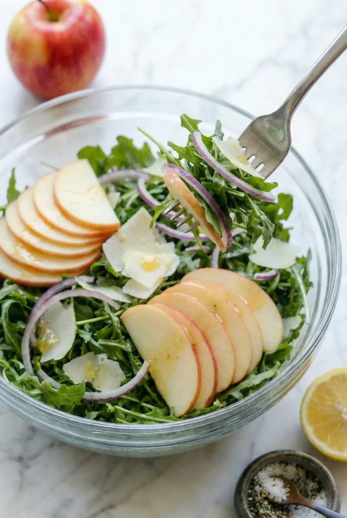 Arugula Salad With Shaved Parmesan ( fork )