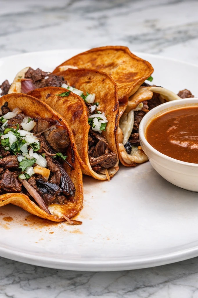 Birria Tacos with Consommé