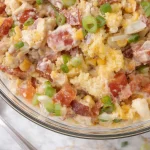 Cornbread Salad Recipe ( top view ) in the bowl