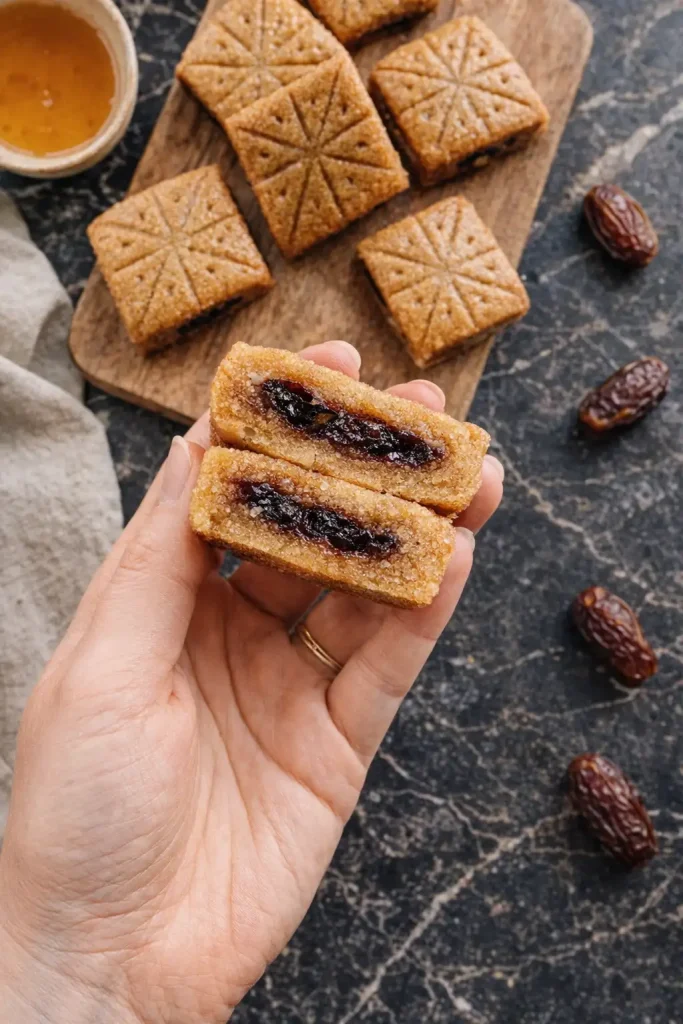 Dates Cookies Makrout ( top view shot)