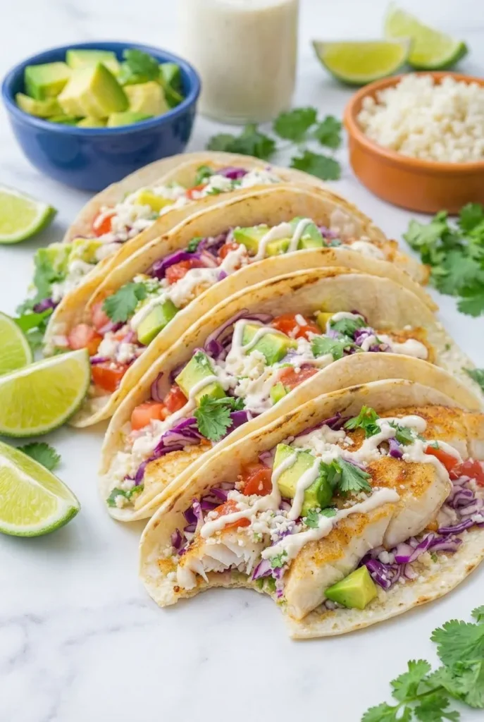 Fish Tacos Recipe with Fish Taco Sauce