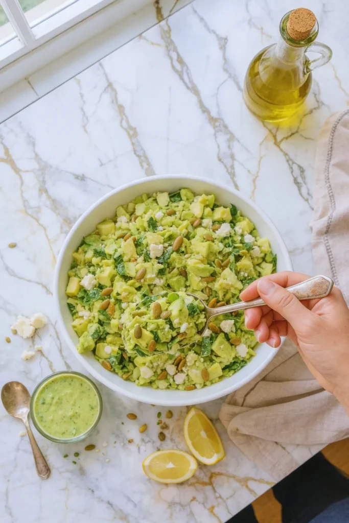 Green Goddess Salad top view