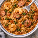 Jambalaya Recipe from the top view