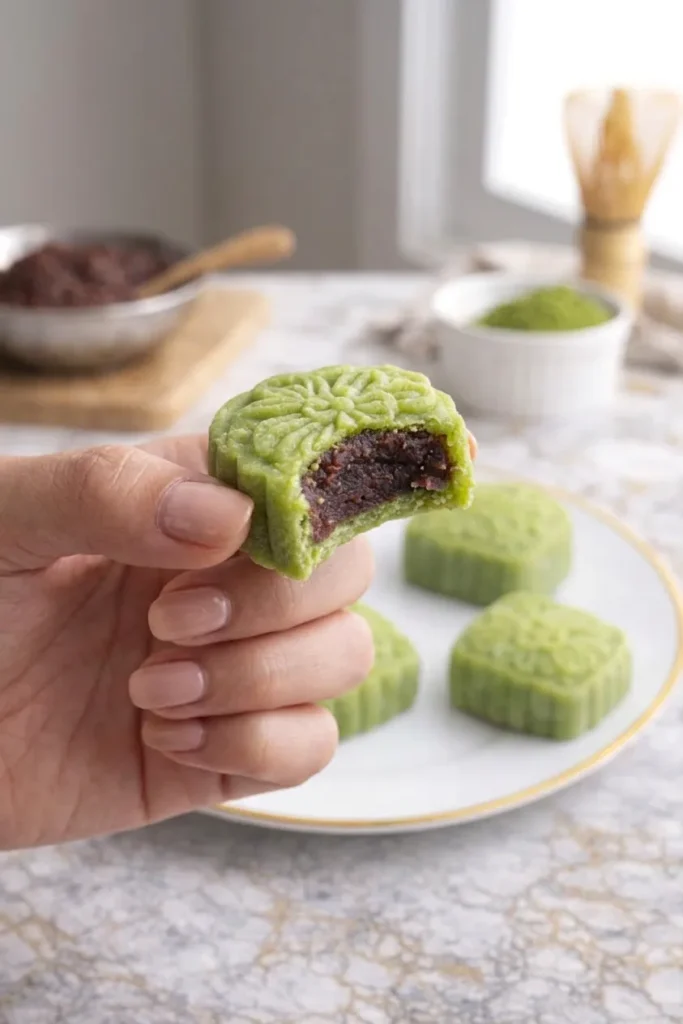 Matcha Snow Skin Mooncakes