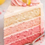 Pink Lemonade Ombre Cake ( one slice)