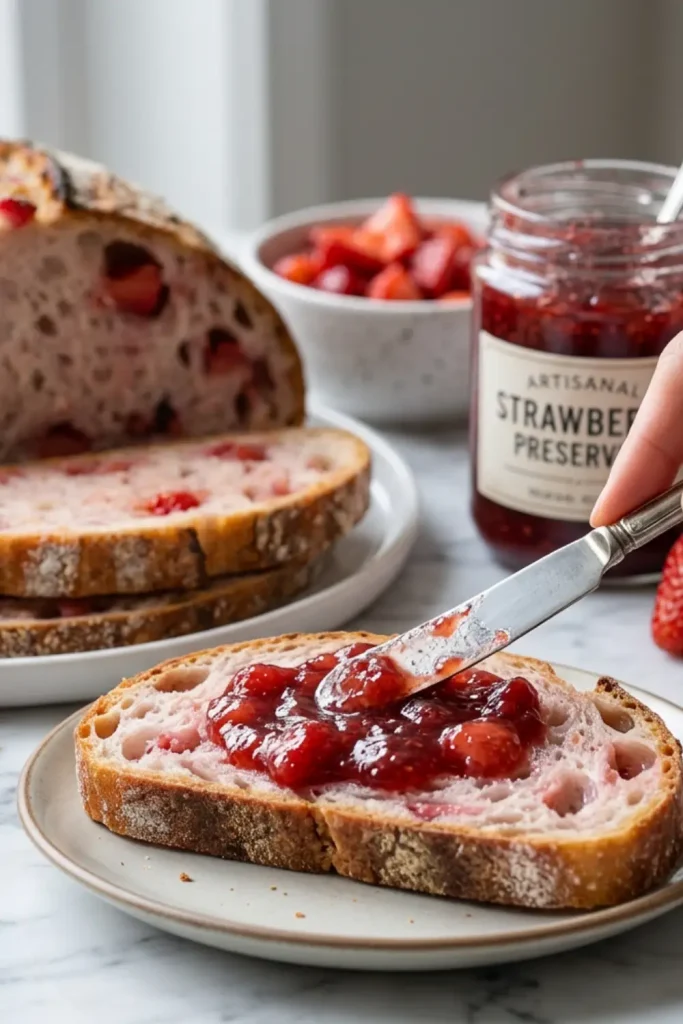 Strawberry Sourdough Bread ( stawberry jam )
