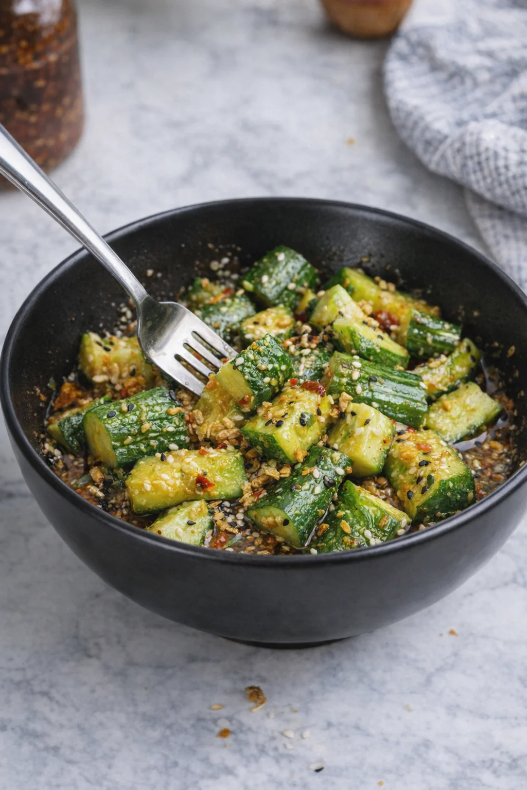 Smashed Cucumber Salad