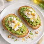 Spring Pea and Ricotta Crostini ( top view )